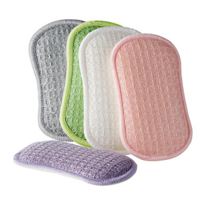 Almohadilla de Limpieza Multicolor con Textura de Waffle para Eliminar Manchas de Forma Eficiente, Esponja de Limpieza Utilizada para Frotar Superficies de Acero Inoxidable - Product Image 5