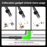 Boroscopio de Tuberías con Enfoque Automático, Impermeable, Video HD, 3 en 1, Mini USB, Endoscopio Industrial Portátil, Cámara de Inspección Automotriz