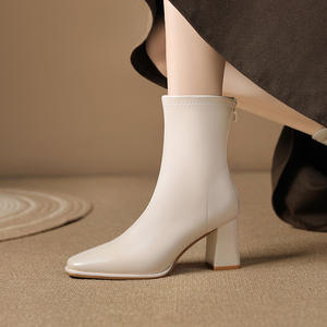 Botines de Plataforma para Mujer, Invierno, Hechos a Medida, de Alta Calidad, Cómodos, de Cuero PU, Impermeables, con Cremallera Lateral y Tacón de Aguja - Product Image 5