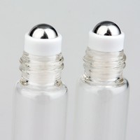 Lanjing Vente en gros Bouteille à roulettes vide pour huiles essentielles Conteneur à rouleau transparent givré de 10ml