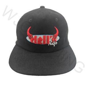 Bán Buôn Chất Lượng Cao Cổ Điển Màu Đen Vải To Sợi Phẳng Hóa Đơn Hat Biểu Tượng Tùy Chỉnh Thêu Không Có Cấu Trúc Mũ Bóng Chày Snapback Hat - Product Image 1