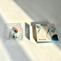 Autocollants holographiques empilables pour peptides, étiquettes de flacons imperméables de qualité supérieure et boîtes de présentation assorties