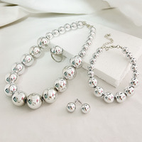 Collier et parure de bijoux vintage multicolores en perles, grand format, tendance, pour femmes - Idéal pour le dropshipping