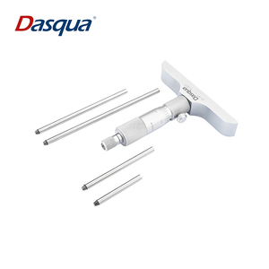 Dasqua 0-25mm 0-150mm 0-200mm 0-300mm 0.01 Graduation Depth <b>Micrometer</b> With Ratchet Stop 4611-8106 Depth <b>Micrometer</b> - Product Image 5