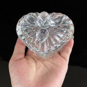 Trái Tim Jar Thủy Tinh Pha Lê Trang Sức Hộp Đính Với Hoa Nắp MH-QT0480 - Product Image 4