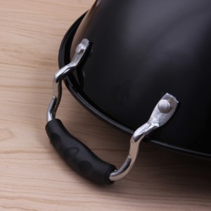 <span class=keywords><strong>Wok</strong></span> noir émaillé de <span class=keywords><strong>31</strong></span>/34/37/40/43/46/49 cm pour le marché d'Asie du Sud-Est, poêle à frire émaillée avec doubles poignées - Product Image 5