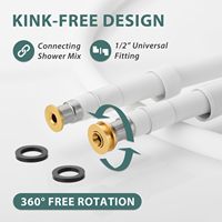 Tuyau de pommeau de douche à main en PVC universel Flexible Anti enroulement Tube d'eau antidéflagrant tuyau d'extension de tuyau de robinet de salle de bain