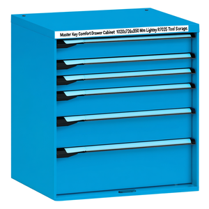 Fami Master Key Comfort <b>Drawer</b> Cabinet 5 <b>Drawers</b> 1020x726x850 Mm Light Grey Ral7035 <b>Tool</b> Storage - Product Image 2