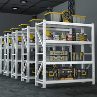 Étagère de stockage industrielle à 4 niveaux, capacité 500 kg, en acier, pour entrepôt, fabrication OEM