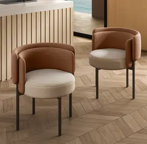 时尚现代设计客厅侧椅天鹅绒室内装饰家用酒店咖啡厅餐椅