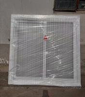 Ventana Corredera de PVC Directo de Fábrica 1100x920mm, Vidrio Templado Simple de 5mm, Marco Doble, Fácil de Instalar para Panel Sándwich de 50-75mm