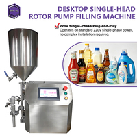 Machine de remplissage semi-automatique de table compacte à pompe rotative pour sauces alimentaires, pâtes cosmétiques et huiles – Idéale pour les petites productions