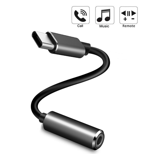 USB Type C to 3.5mm Audio Adapter DAC Chip Headphone Jack Converter for Smartphone Tablet Laptop