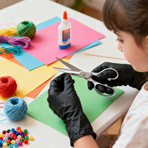 Không Có Găng Tay Cao Su Nitrile Không Bột XS Đen Găng Tay Nitrile Hộp 100 Giá Rẻ Nhất Nhà Máy Giá Cho Trẻ Em Sơn Thủ Công Mỹ Nghệ - Product Image 6