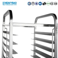 Heavybao 15 pièces casseroles en acier inoxydable équipement Commercial hôtel plateau casserole support boulangerie chariot cuisine pain service chariot