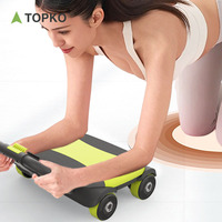 Roue abdominale à rebond automatique avec support de coude pour exercices abdominaux, renforcement du tronc, noir et vert, pour la vente en gros