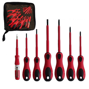 Kit de Herramientas de Reparación para Electricista Juego de Destornilladores Aislados Intercambiables de 1000V con Puntas Magnéticas Ranuradas y Torx - Product Image 3