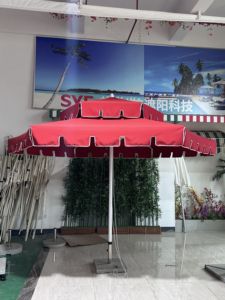 Thương mại lớn hình bát giác khung nhôm vải Sun Shade đôi trung tâm cực ngoài trời Bảng thị trường Patio ô - Product Image 2