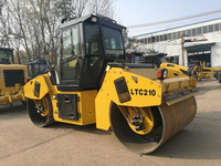 Nouvelle rouleuse vibrante à double tambour LTC210 de 10 tonnes, machine de nivellement et de compactage, moteur hydraulique complet de 75 kW avec pompe à engrenages