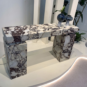 <span class=keywords><strong>Mesa</strong></span> de <span class=keywords><strong>consola</strong></span> de entrada de mármol de piedra Natural de estilo nórdico, muebles para el hogar, <span class=keywords><strong>mesa</strong></span> de <span class=keywords><strong>consola</strong></span> de mármol de Viola Calacatta italiana - Product Image 6