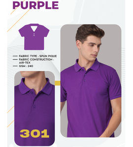 Camiseta Casual de Piqué para Hombre, 240 GSM, Tejido Air Tex, Algodón Premium Suave, Ajuste Cómodo, Estilo Diario - Product Image 3