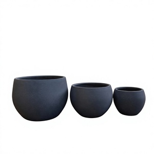 Grandi <span class=keywords><strong>Vasi</strong></span> in <span class=keywords><strong>Plastica</strong></span> Grigia per Piante, Contenitori Moderni per Fiori e Alberi, Resistenti per Uso Interno ed Esterno, Giardino e Centro Commerciale - Product Image 2