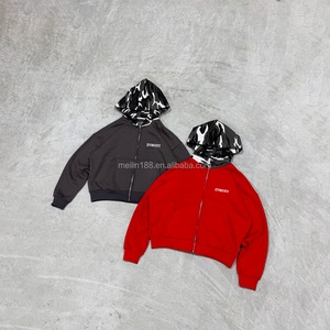 Sweat à capuche zippé personnalisé, fabricant de mode streetwear, 100% coton, pull-over, manteau oversize, décontracté, camouflage, pour homme - Product Image 1