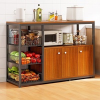 Étagère de cuisine sur pied, non pliable, multi-niveaux, meuble de rangement domestique multifonctionnel pour four à micro-ondes et support de préparation
