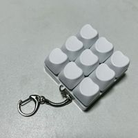 Millantech Good Quality Heart Colorful Press-to-relieve 9-key Keycap 9 Button Fingertip Bag Keychain Cartoon Keyring Souvenir