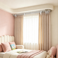 Système de rail de rideau double caché de haute qualité pour la décoration des fenêtres de la maison