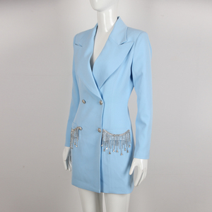 Nuovo stile <span class=keywords><strong>doppiopetto</strong></span> strass nappa Baby Blazer <span class=keywords><strong>abito</strong></span> elegante smoking abiti - Product Image 4