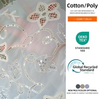 Tissu en dentelle florale respirant et hydrosoluble 100% coton pour vêtements ou robe hawaïenne, tissu en dentelle brodée