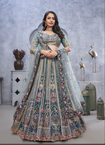 Lehenga Choli en Soie de Surat Moderne et Tendance, Tenue de Mariage Indienne, Collection Festive Ethnique Réversible - Product Image 5