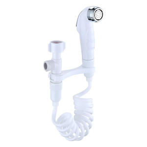 Pistola pulverizadora de bidé de plástico ABS con doble manija, juego de accesorios para inodoro montado en la pared, diámetro interior estándar, fácil instalación - Product Image 4