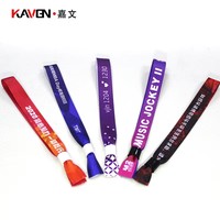 Bracelet en tissu personnalisé imprimé en couleur pour événements, festivals, fêtes, avec logo, réutilisable, personnalisé, vente en gros