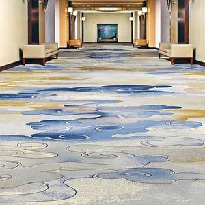 Alfombra con estampado de nailon para salón de banquetes, pasillo de Hotel, corte europeo, máquina de fabricación de alfombras impresas, alfombra impresa de poliéster - Product Image 1