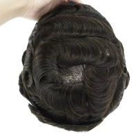 Peluca de cabello humano Bella al por mayor, pelucas de reemplazo de cabello para hombre, protesis capilar, encaje invisible con polietileno