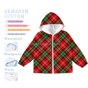 <span class=keywords><strong>Cappotto</strong></span> invernale da <span class=keywords><strong>ragazzo</strong></span> spesso e caldo con motivo Plaid natalizio Giacca da <span class=keywords><strong>ragazzo</strong></span> impermeabile con cappuccio - Product Image 3
