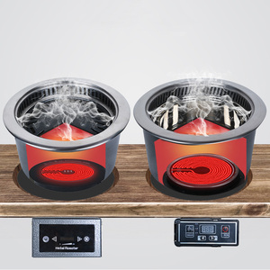 Gourmet personalizado coreano integrado en Combo Cocina <span class=keywords><strong>de</strong></span> Inducción <span class=keywords><strong>olla</strong></span> caliente barbacoa eléctrica <span class=keywords><strong>parrilla</strong></span> juego <span class=keywords><strong>de</strong></span> mesa <span class=keywords><strong>para</strong></span> restaurante Buffet - Product Image 2