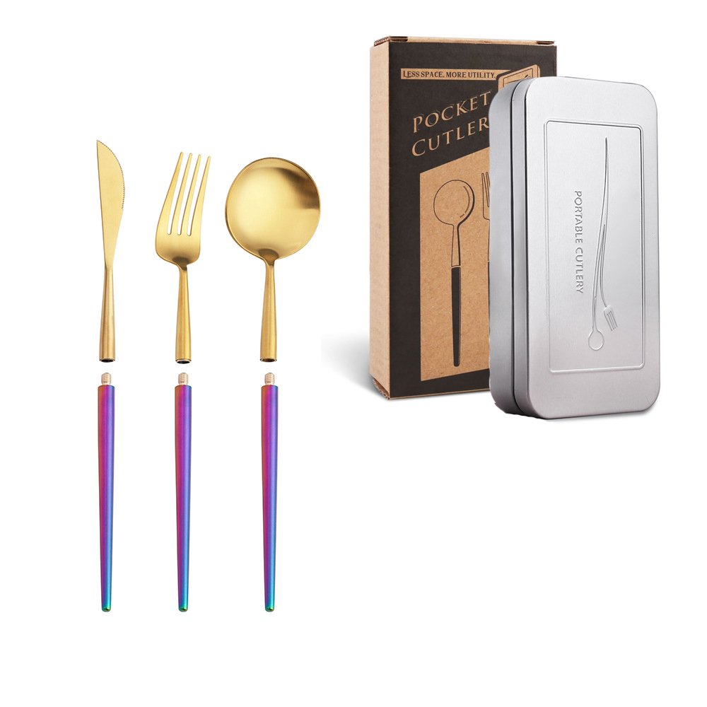 Knife/fork/spoon_gold+ rain bow