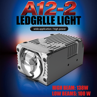 Luz LED Súper Brillante A12-2 138W 12V IP68 Láser 3 Colores Canbus, Luz Auxiliar para Parrilla de Coche, Lámpara de Conducción LED para Jeep, Coche, Motor