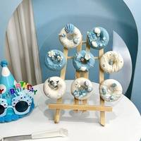 Présentoir à Donuts et Bagels 8 Emplacements en Acrylique Plastique – Élégant, pour Fêtes et Décoration de Desserts – Marque Shangbao