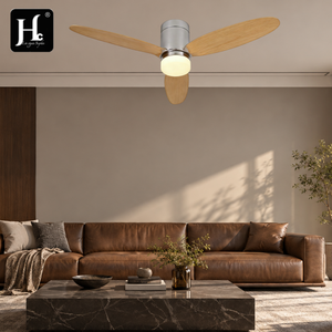 Modern ABS 3 Blades 52 Inch 3000-6000K <b>Ceiling</b> <b>Fan</b> <b>Light</b> Indoor <b>Remote</b> <b>Control</b> Reversible DC Motor Quiet for Bedroom - Product Image 1