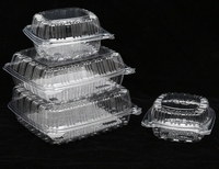 5X5 Inch Wegwerp Deli Doorzichtige Clamshell Voedselcontainer Met Scharnierend Deksel Voor Dessertcake Fruitsalade