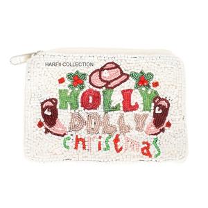 Holly Dolly Mini Monedero con cuentas Bolso de mujer de moda con cierre de cremallera Logotipo personalizable para almacenamiento de dinero - Product Image 6