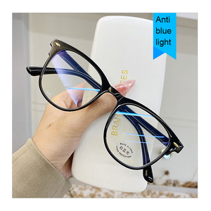 Lunettes de protection des yeux, montures optiques en plastique, verres anti-lumière bleue, blocs de verre, rivière, 1 pièce à la mode, unisexe - Product Image 4