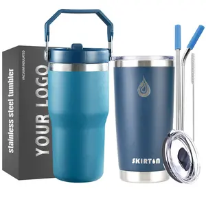 20 oz STRAIGHT Sublimation ready skinny tumbler with RING handle, 20oz