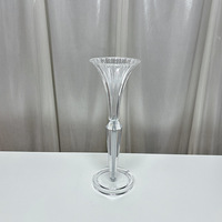 Support de fleurs en acrylique transparent Vases trompettes transparents Centres de table floraux