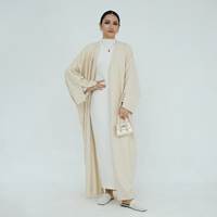 Vêtements islamiques modestes, Abaya Dubaï, Turquie, robes pour femmes grandes tailles, manteau épais pour femmes, robe Abaya ouverte plissée scintillante pour femmes musulmanes