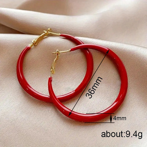 Boucles d'oreilles style Maillard pour femmes, style rétro, boucles d'oreilles pour usage quotidien, accessoires d'oreilles style vacances - Product Image 6
